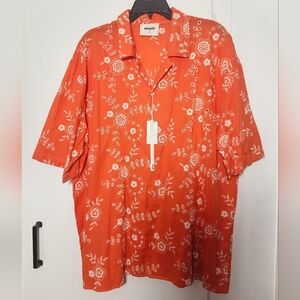 SMYTH Floral Imbroided Button Down Shirt.